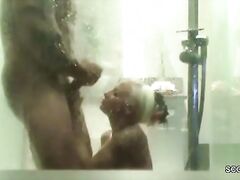 Real German Couple Caught Fuck in Shower by Hidden Cam