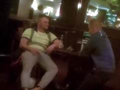 Sexy Beast Fondling Himself in Pub