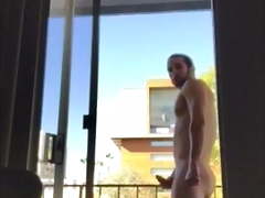 Show off on the balcony