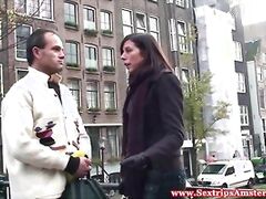 Amsterdam whore sucks a sextourists cock