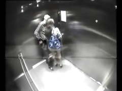 Couple caught in elevator