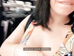 GOSTOSA Safada no provador de roupas girl public changing room masturbation
