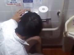 JAPANESE GUY CAUGHT IN STALL