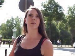 GERMAN SCOUT - PUBLIC ANAL SEX FOR CASH WITH TINY GIRL MINA