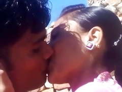 Indian village girl kissing kannada