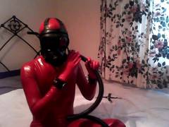 Red Latex Catsuit with Restraints (2 of 2)