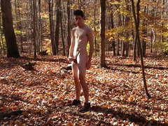 Naked workout in the park