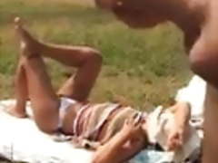 Sunbather Gets A Big Dose Of Extra Lotion
