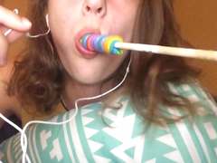 ASMR eating lollipop
