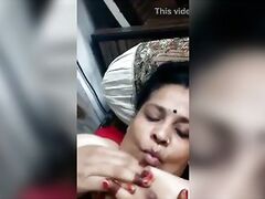 Naughty Chesty Mom Aunty Showing Her Huge Boobs