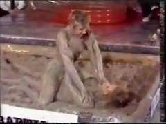 Liz Mud wrestling