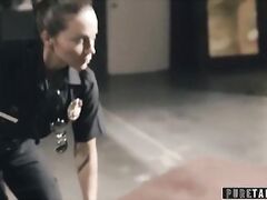 PURE TABOO Lesbian Cop Punishes Teen Caught Vandalizing