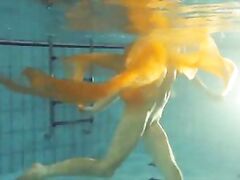 Blonde super tight teen Nastya underwater