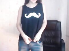 Beautiful girl stripping on webcam